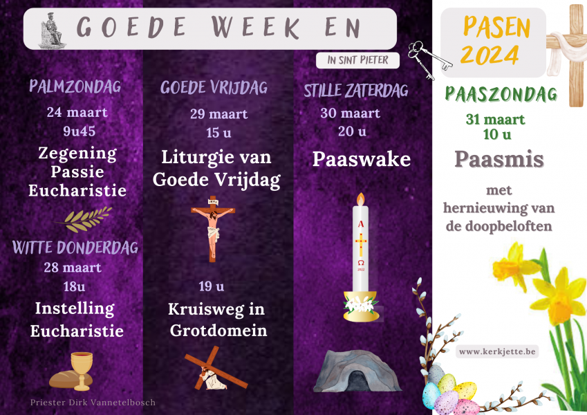 Goede week en Pasen 2024 Info, data en uren | Kerknet